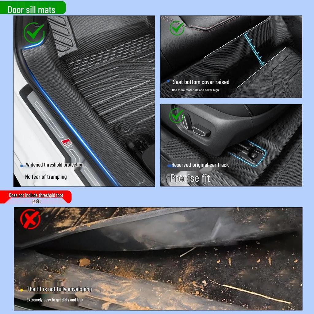 Sylphy 14th/13th Gen Full Surround TPE Floor Mats 26pcs with Door Sill Protection