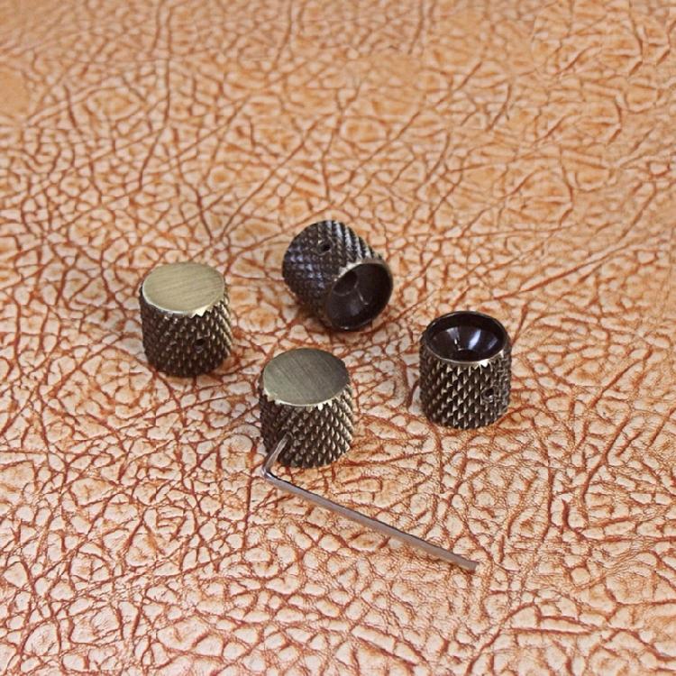 4Pcs Fashion Bronze-coloured Electric Guitar Volume Control Knobs Guitar Knobs
