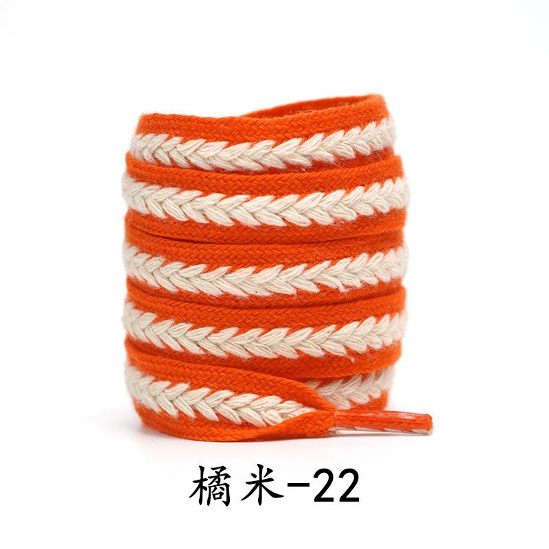 100cm Weizenstich Schnürsenkel für Freizeit-Sneaker Weiße Sportschuhe Mehrfarbig Geflochtene Flache Schnürsenkel Großhandel Pro Paar