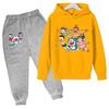 Kids Autumn Winter Clothes Hoodie Cartoon Long Sleeves Sportswear Coat+Pants 2P Boy Girl Toddler 3-12Yrs Leisure Top Fashion Set