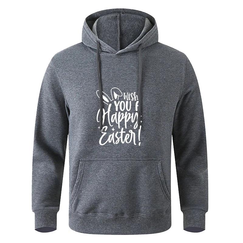 Autumn Long Sleeve Printed Teens Gray Black Hooded Sweatshirt Sportswear Hoodie