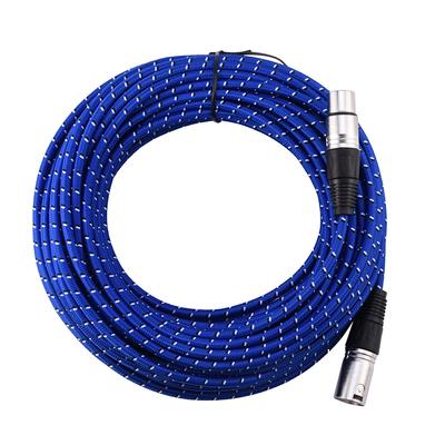 3-Pin XLR Stecker auf Buchse Mikrofon Audio Verlängerungskabel Kabel Nylon Geflecht 20m