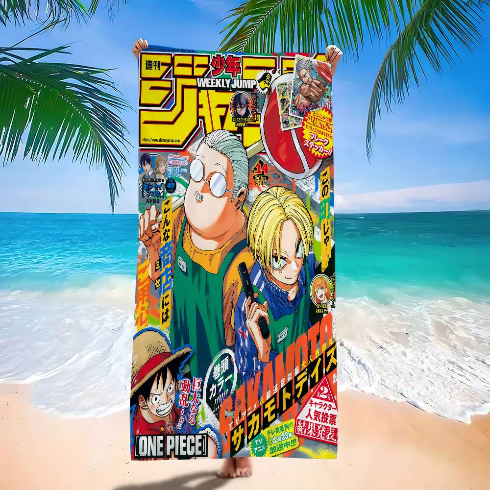 SAKAMOTO DAYS Anime Big Microfiber Beach Towels Quick Dry Towel Sand Beach Towels Pool Towel For Travel Swim Pool Yoga