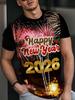Christmas Santa Claus 3D Print T Shirt for Men Casual Short Sleeve Tee Shirts Fashion O-Neck Top New Year Gift Oversized T-Shirt