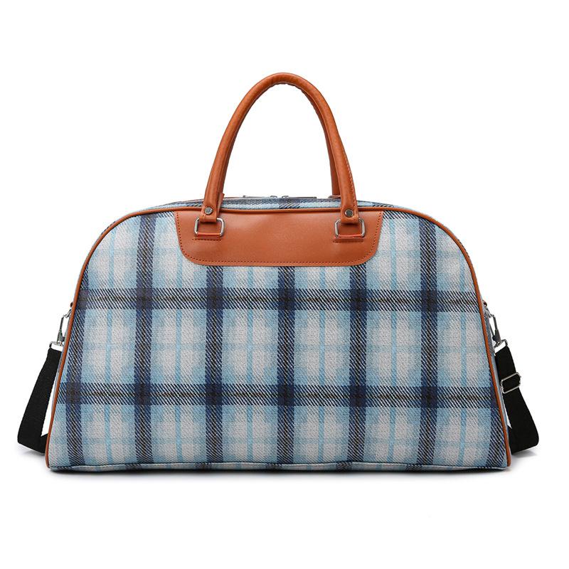 Women's plaid retro new crossbody gym bag crossbody light business trip fashion short distance handbag
