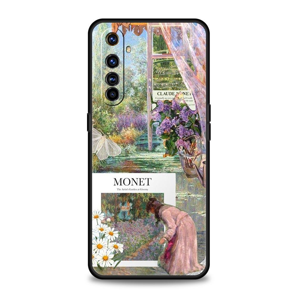For Realme GT Neo 2 3 3T 5 Phone Case For Realme 12 11 5G 10 9 8 5G 7 6 GT5 GT3 GT2 Pro Plus C21 C11 C25 Cover Claude Monet Art