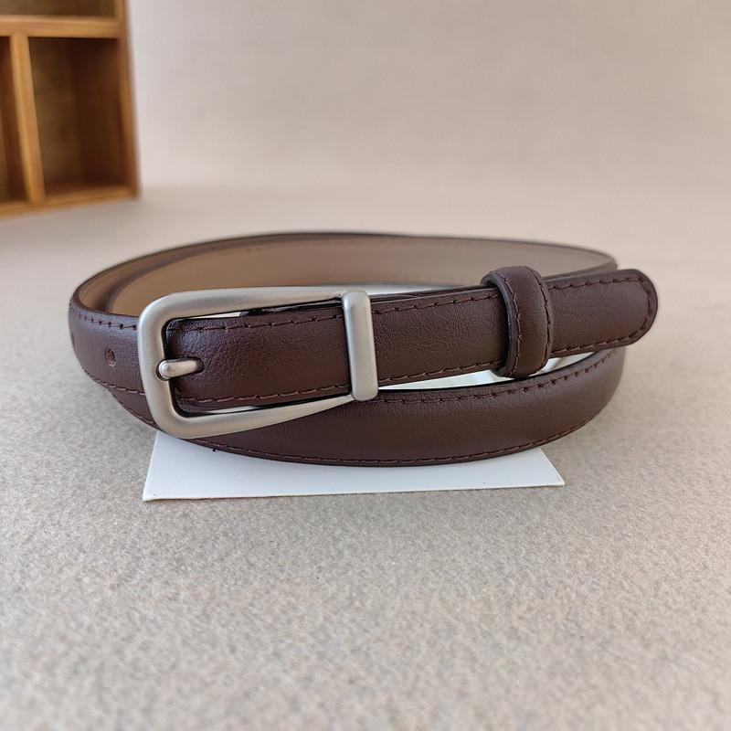 Fashionable Twolayer Leather Waist Belt For Women With Durable Alloy Buckle For Daily Use