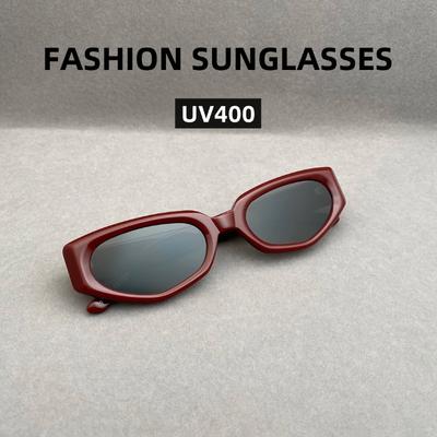 Retro Oval Small Frame Sunglasses Women Fashion UV400 Outdoor Leisure Essential Sunscreen Shades Eyewear