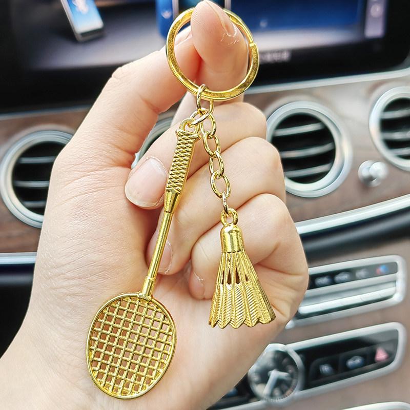Badminton Racket Warning Keychain - Cute DIY Acrylic Souvenir Standard