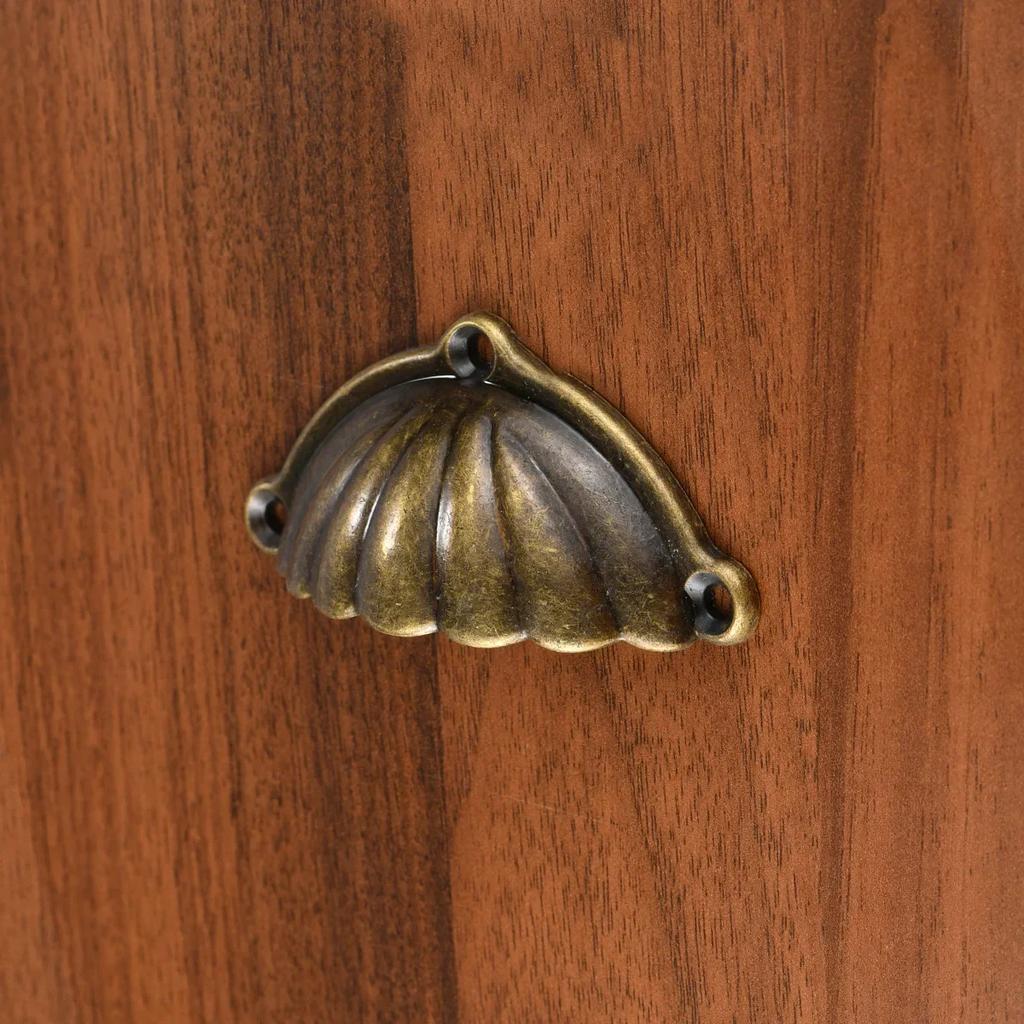 10PCS Antique Shell Handles, Drawer Handles  Semi-Circular Dumplings Pulls Alloy Cabinet Pattern Medicine Cabinet Pulls