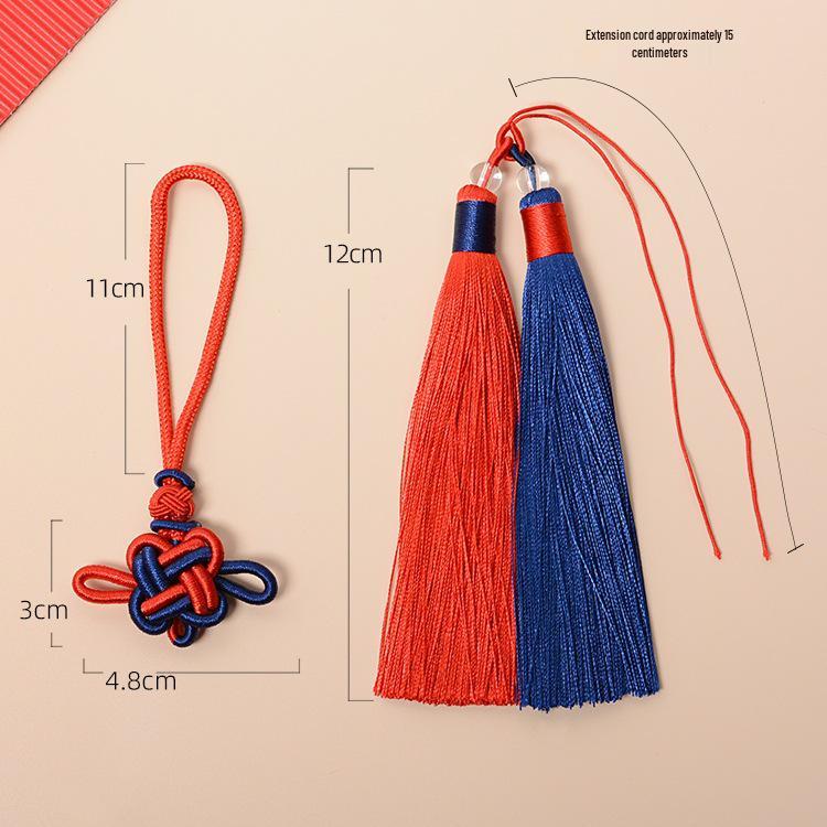 Handwoven Red Chinese Knot Tassel DIY Kit - Small Pendant
