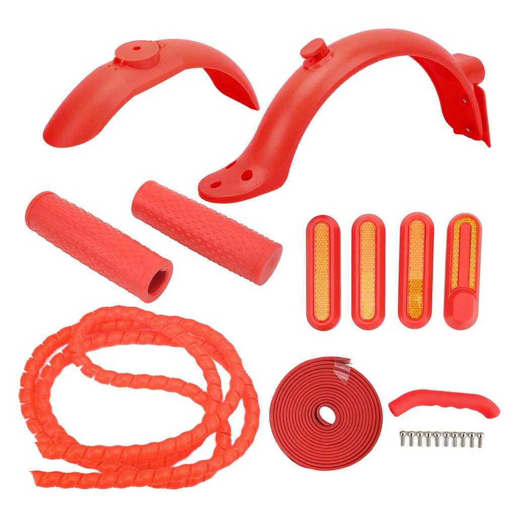 Für Xiaomi Elektroroller Zubehör Enthält Hinten Vorne Schutzblech Seitenabdeckung Handbremse Silikonabdeckung Silikongriff