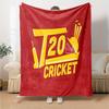 1pc Blanket - T20 Cricket  Print Design,Lightweight Blanket for Sofa,Bed- Soft &Warm,Gift for All Seasons
