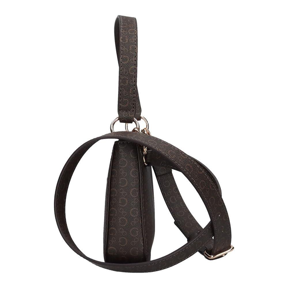 GUESS Tabitha Mini Shoulder Bag SG199972 NAT Natural, Monogram Crossbody Bag with Removable Strap for Women