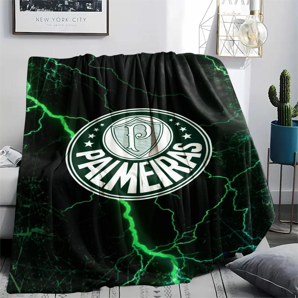 1Pc Palmeiras Print Flannel Blanket High Quality Warm Comfortable Cover for All Seasons Perfect for Gifts Home Decor