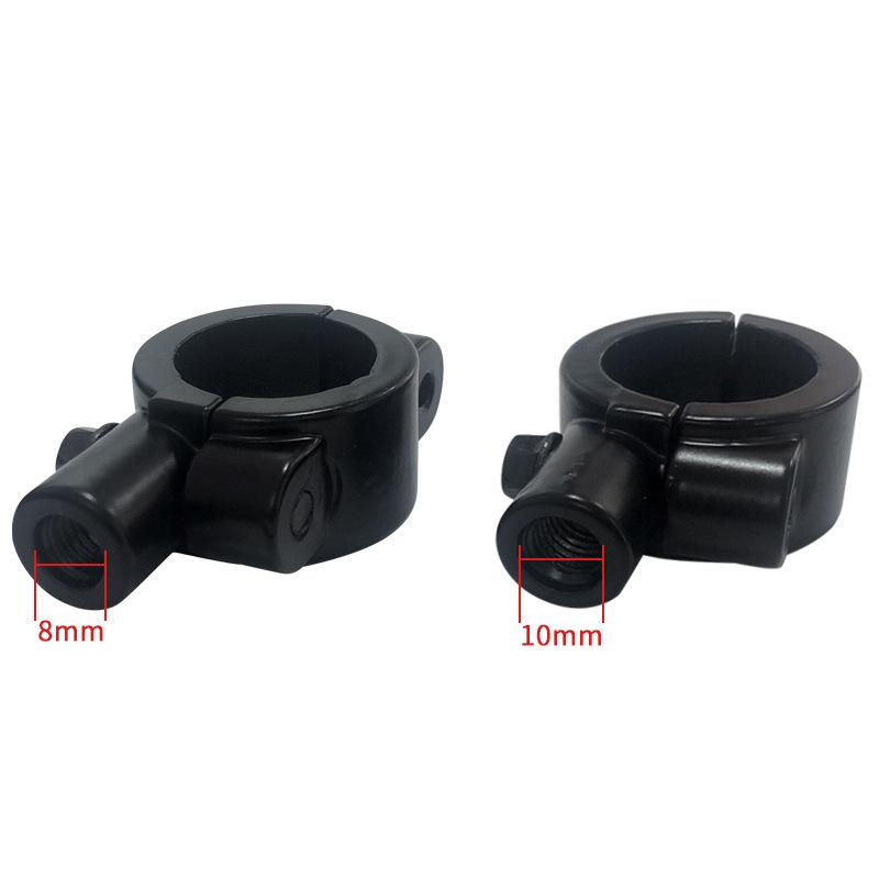 Motorcycle Rearview Handlebar Mirror Mount Holder Adapter Clamp Base 8mm 10mm 7/8" Black Aluminum Universal Motorcycle Tool.
