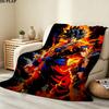 1PC Son Goku Patterned Flannel Blanket Suitable For All Seasons For Home Decor Warmth And Comfort Gifts Holiday Present