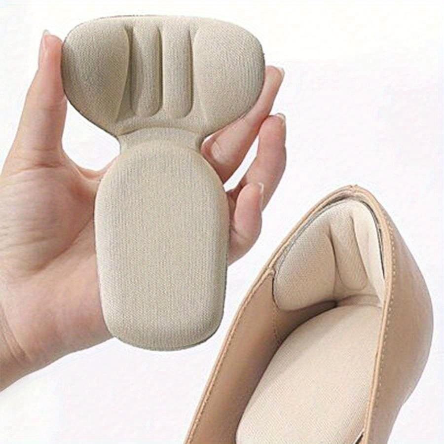 1 Pair T-Shaped Foam Heel Grips, Thickened Anti-Slip & Friction Resistant High Heel Insoles For Women High Heels Women Pumps And Men Sneakers Shoes