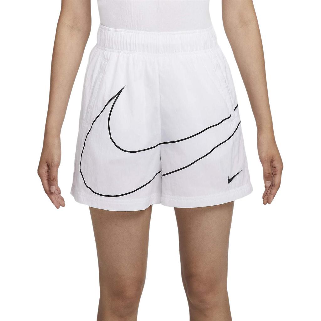 Nike Sportbekleidung Basics Gewebter Komfort Dreiviertel Lässige Shorts Damen Shorts Weiß HM4633100