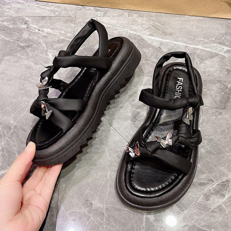 Gentle butterfly sandals women's summer new with skirt sandals fashion beach shoes