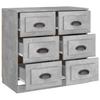 Sideboard Concrete Grey 70 X 35.5 X 67.5 Cm Engineered Wood