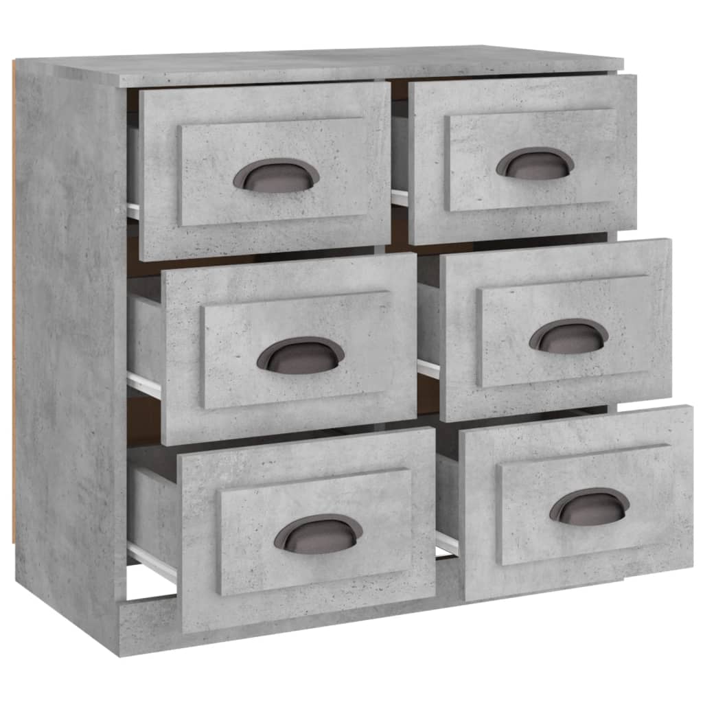 Sideboard Concrete Grey 70 X 35.5 X 67.5 Cm Engineered Wood