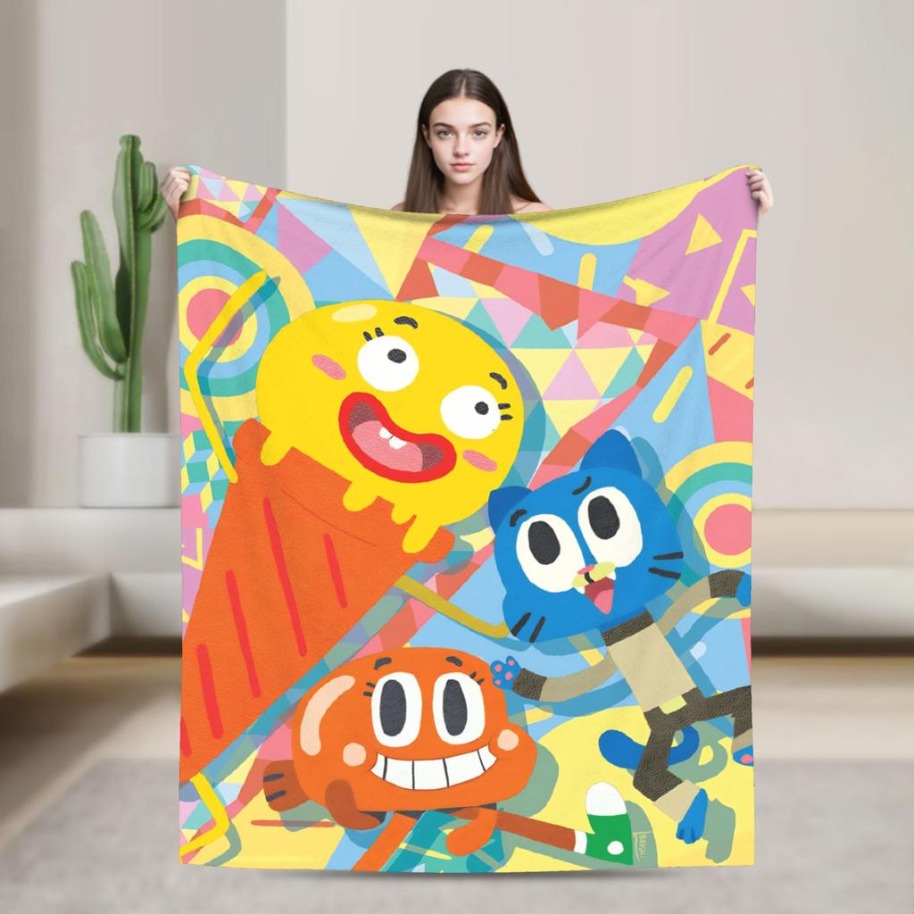 The Wonderfully Weird World of Gumball  Blanket Quality  Winter Airplane Travel Living Room Funny Bedspread