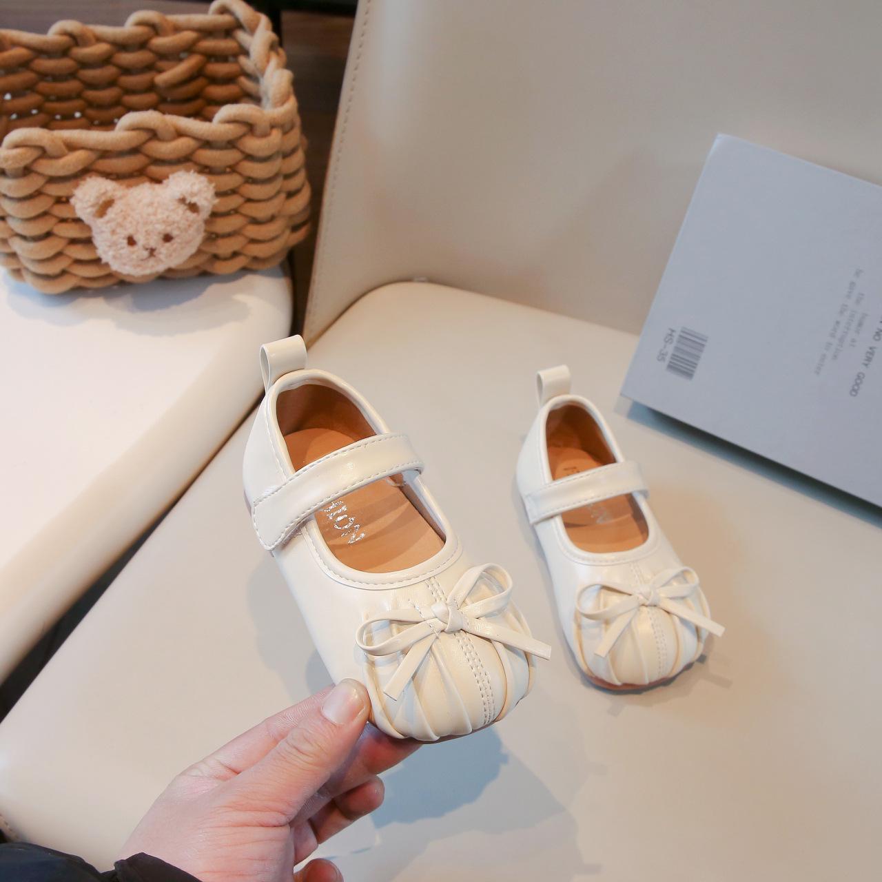 

2025 Lightweight Korean Style Toddler Princess Shoes - Soft Sole, Fashionable Spring Leather for Girls Bundle 5 pairs: Sizes 21-25 бежевий
