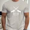 Unisex Drumming Graphic Casual TShirt Green with White Drumsticks Cymbals Print Summer Short Sleeve Round Neck Tee for Music