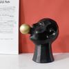 Minimalistisk Bubblblåsande Karaktärsbyst Harts Skulptur Figuriner Prydnader Modern Dekor Geometrisk Dekorativ Abstrakt Figur