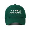 Korean Style 'No New Friends' Embroidered Unisex Baseball Cap with Sun Visor