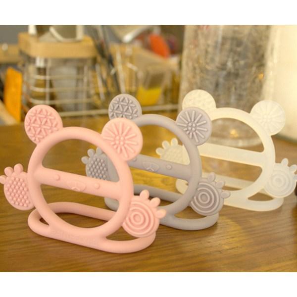 Pantheonbee Silicone Wrist Teether, Nipple, Baby Pink, 1 Piece, Korean Baby Products