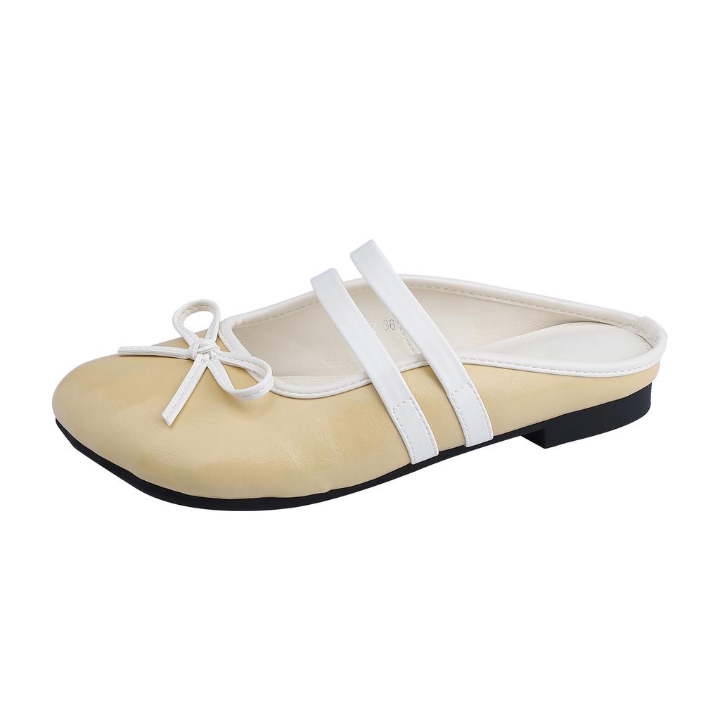 Grape mother summer new French half slippers women's outer wear advanced sense inner height increase platform muller shoes women 2025