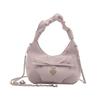 Trend pleated portable bow dumpling bag women's summer new chain shoulder messenger bag