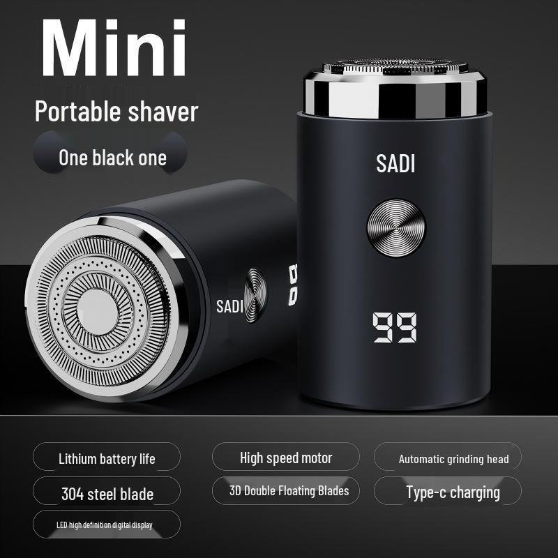 Compact Men's Electric Shaver - Full Body Washable, Super Clean, Portable for Travel