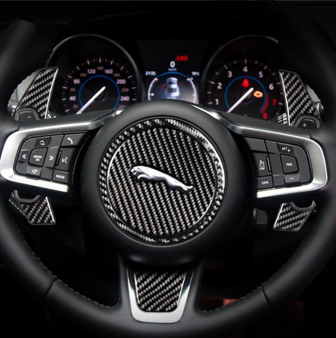 Jaguar F-PACE Carbon Fiber Interior Console & Cup Holder Decorative Sticker