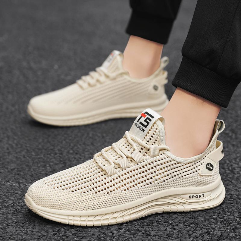 Men's Shoes Summer 2021 New Korean Version Mesh Hollow Thin Breathable Mesh Shoes Men's Outdoor Leisure Sports Trendy Shoes