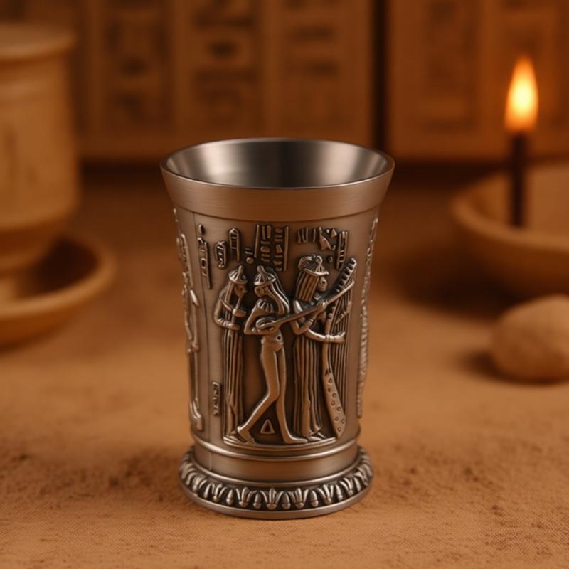 Cocktail Cup Wine Cup Retro Theme Metal Texture Offering Insulation Small Capacity Suitable for Beverages Water