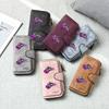 Fashion Spaceship Print Forever Wallet PU Leather Long Zipper Purse for Daily Use