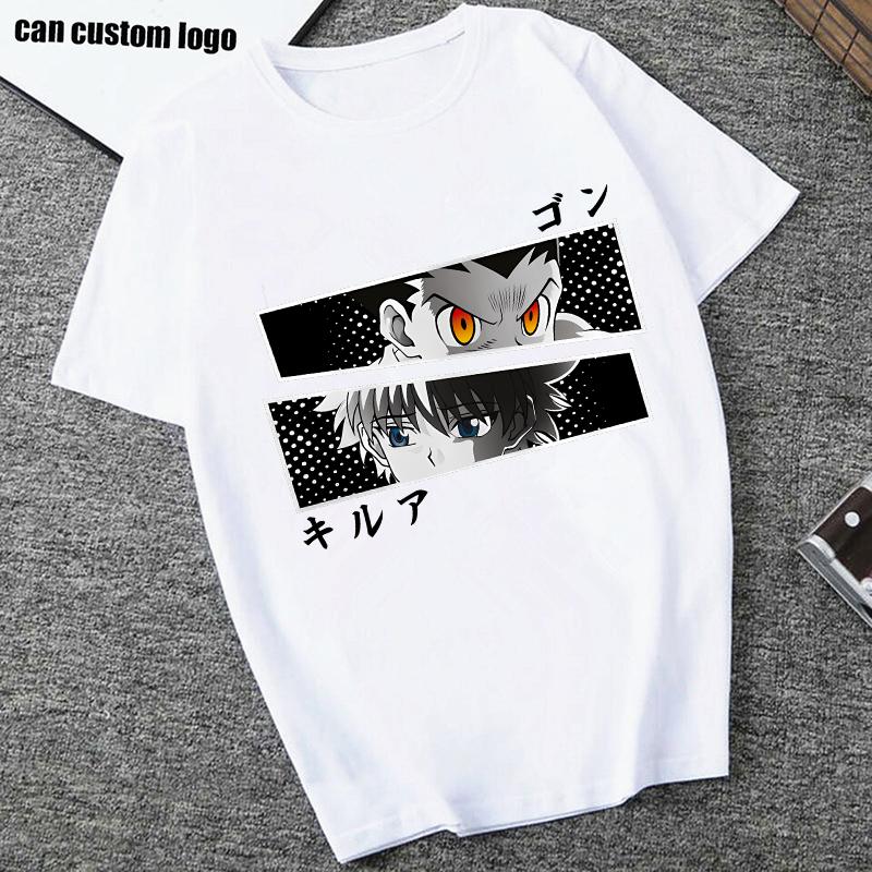 Vintage Hunter X Hunter Men Tshirt Short Sleeve Killua Zoldyck T-shirt HXH Hisoka TShirt Anime Manga Hip Hop Tops Tee Shirt Male