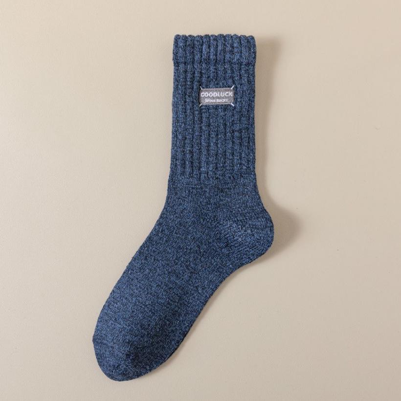 Șosete groase de iarnă pentru bărbați, din lână și catifea, cu tub mediu - super calde, absorbante de transpirație, din cașmir lung