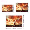 2D Plane One Vivid Scene of a Football Player's Action Used As the Background Fabric for the Banner