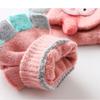 Half Finger Flip Covered Gloves Cute Cartoon Kids Gloves Winter Warm Knitted for Children Boys Girls 1-5Y Baby Accessories