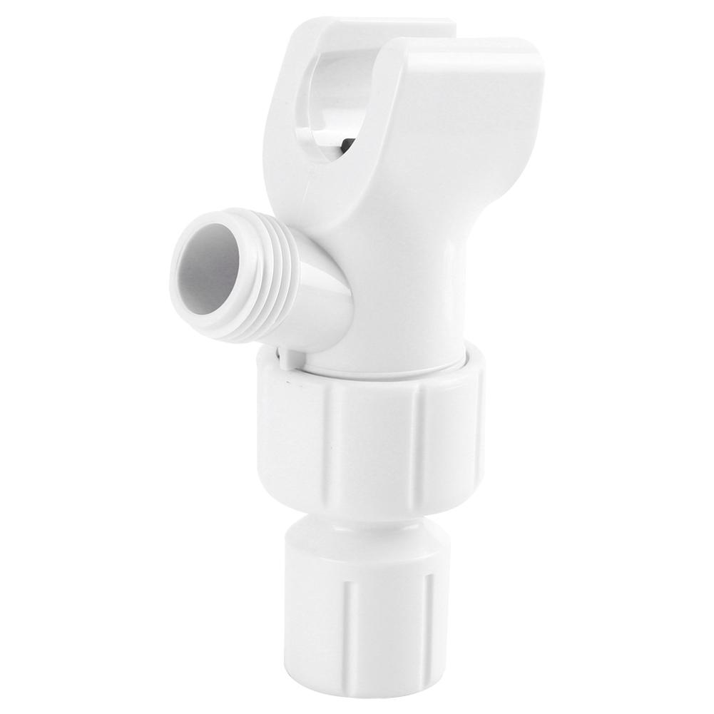 Universal White Shower Diverter Adjustable HandHeld Shower Bracket Adapter Bathroom Accessory