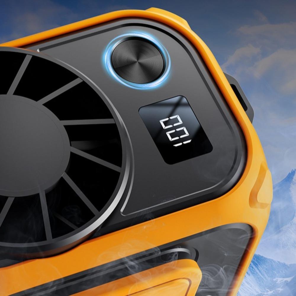 6000mAh Waist-mounted Fan Strong Wind USB Portable Power Bank Mini Outdoor Work Fan  Emergency