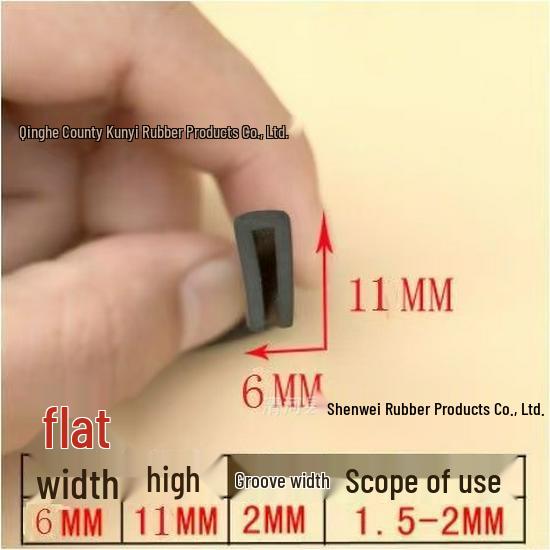 U-Shaped Rubber Edge Protector: Glass, Metal, and Steel Anti-Collision Edge Banding & Sealing Strip