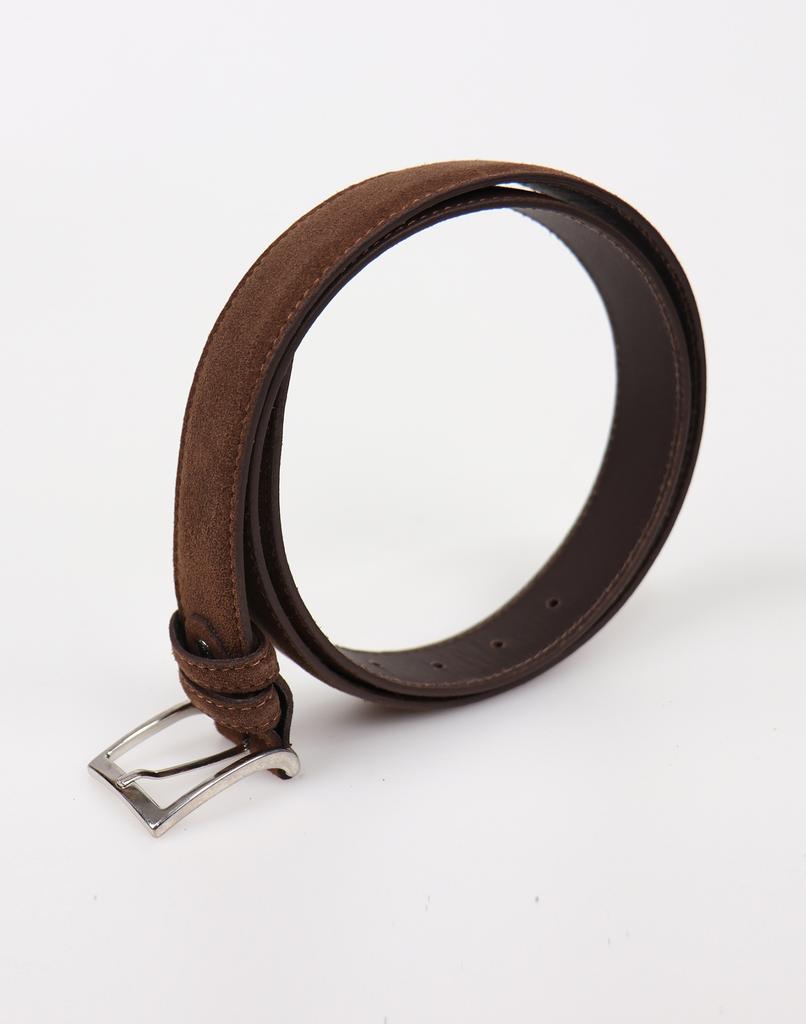 IKALOOK Italy Cowhide Solid Suede Belt Abe102