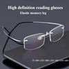 Women's Frameless High-definition Reading Glasses, Men's Fashionable Far Sighted Glasses, Anti Fatigue Glasses, 0 To+400