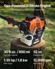 Gas Pole Saw, 33CC 2 Stroke Gas Powered Pole Saws with 35.6 Cm Cutting Bar, Cordless Tree Trimmer with 850ml Fuel Tank, 2.2 To 2.94 M Extendable,
