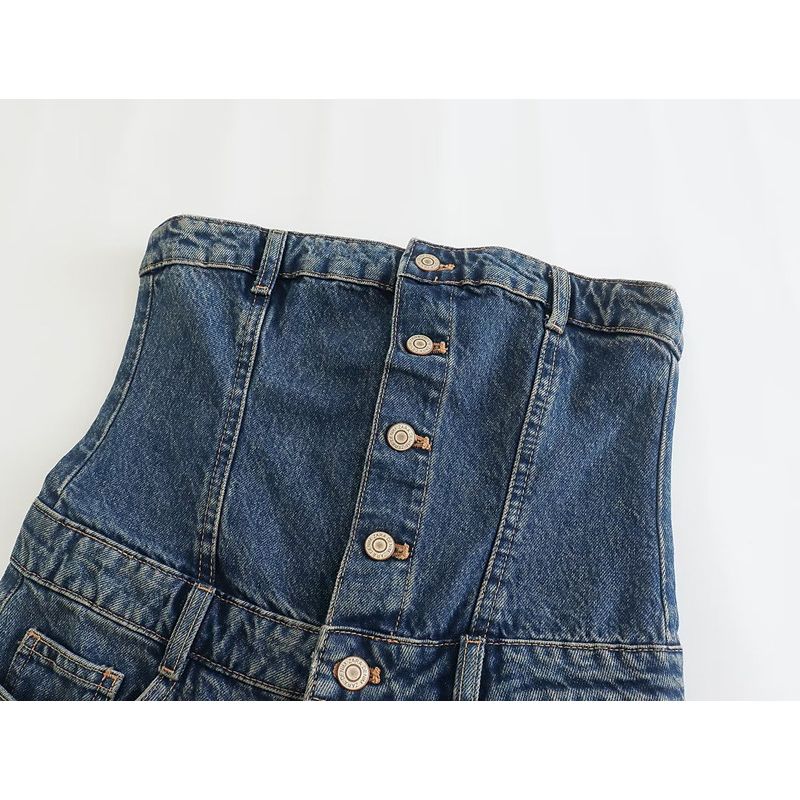 Fashion Style Fall and Winter New Arrival Women's Clothing Easiest for Match Slimming and Shoulder Hollow Design Denim Dress 5252280 401